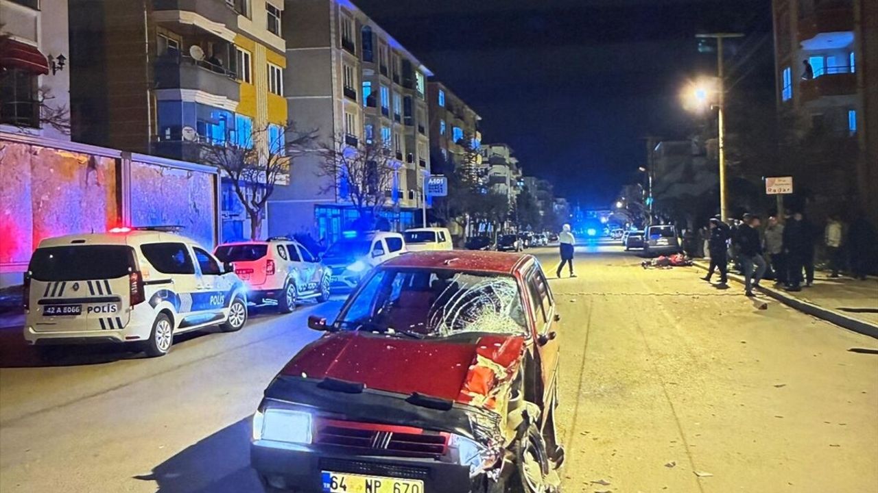 Konya Akşehir'de arabayla motosikletin çarpıştığı trafik kazasında 1 yaralı
