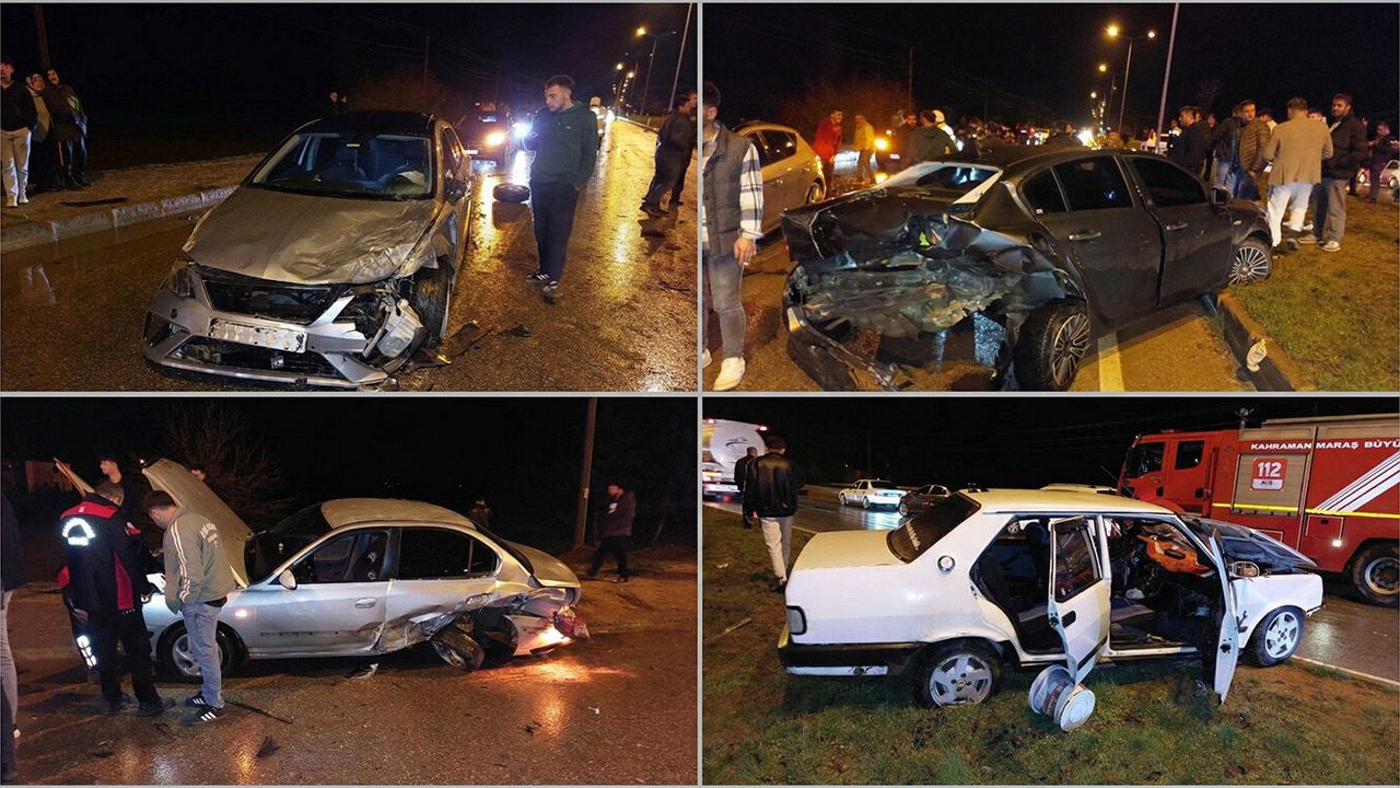 Kahramanmaraş’ta zincirleme kaza: 4 araç birbirine girdi