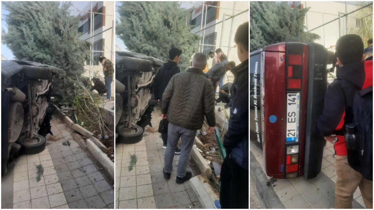 Ergani'de trafik kazası: 2 kişi yaralandı