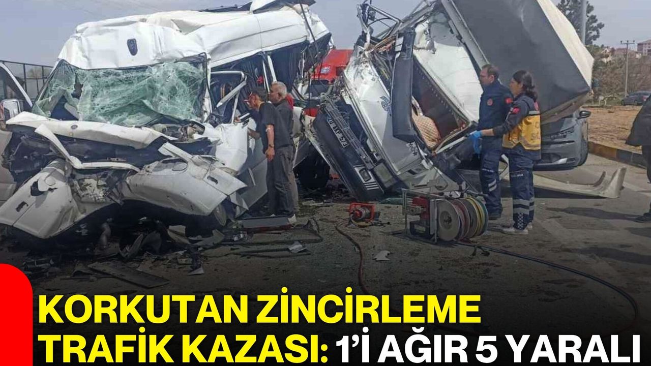 Korkutan Zincirleme Trafik Kazası: 1’i Ağır 5 Yaralı
