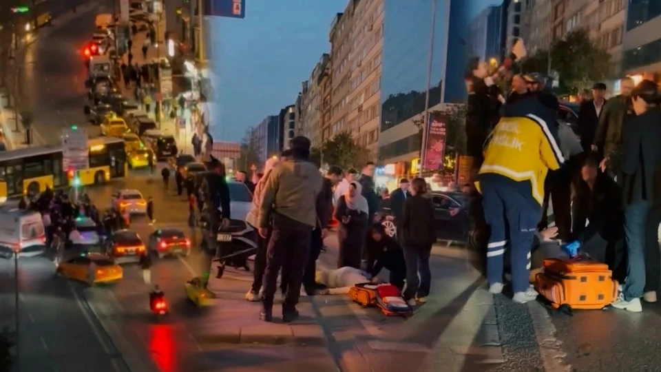 Şişli trafik kazası: Sürücünün direğe çarpmasıyla bir turist yoğun bakıma alındı | Şişli Gündem Haberleri