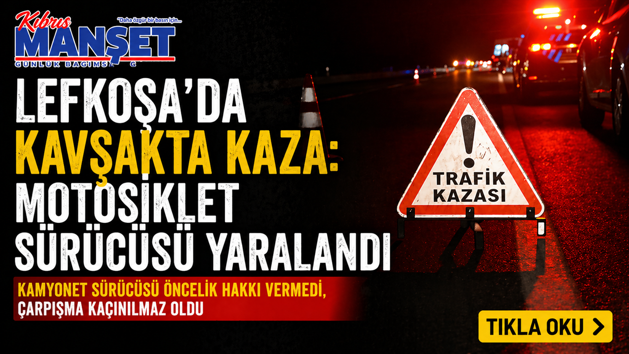 Lefkoşa’da trafik kazası… Motosiklet sürücüsü yaralandı