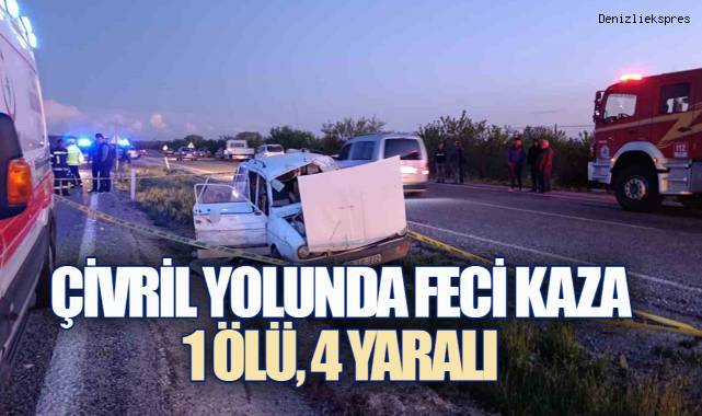 Çivril Yolunda Feci Kaza: 1 Ölü, 4 Yaralı - Asayiş