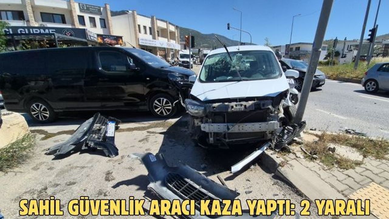 Sahil Güvenlik aracı kaza yaptı: 2 yaralı