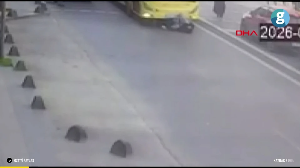 Güneşli Mahallesi'nde trafik kazası güvenlik kamerasında
