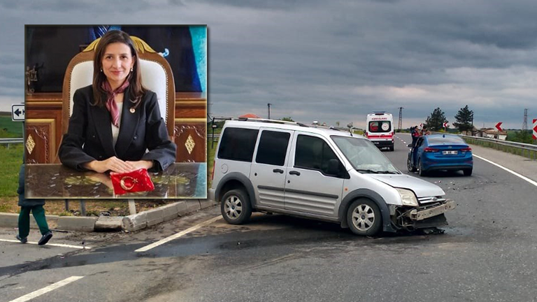 Enez Kaymakamı Merve Ayık trafik kazası geçirdi