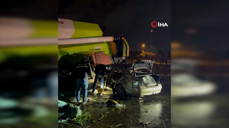 Tekirdağ Yeni Sanayi mevkisinde korkutan trafik kazası