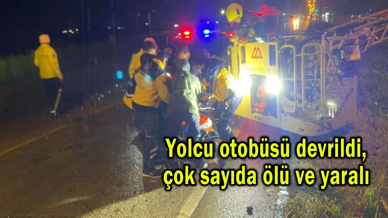 Yolcu otobüsü devrildi, çok sayıda ölü ve yaralı (Video)