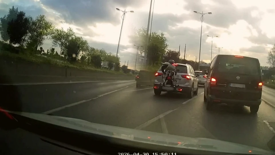O-3 karayolu Edirne istikametindeki trafik kazası kamerada