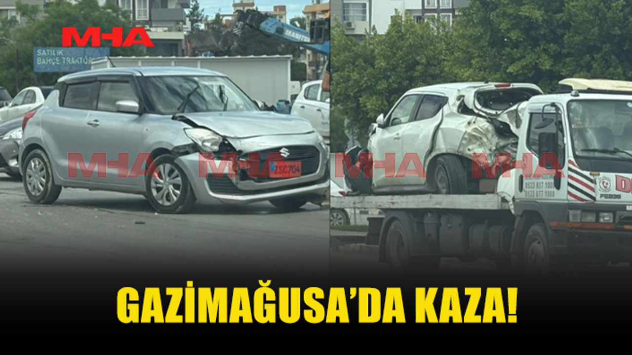 GAZİMAĞUSA MUSTAFA KEMAL BULVARI’NDA TRAFİK KAZASI MEYDANA GELDİ
