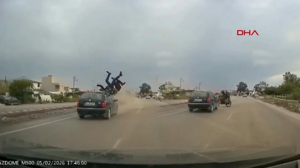 Hatay Samandağ'da ölümcül trafik kazası araç kamerasında