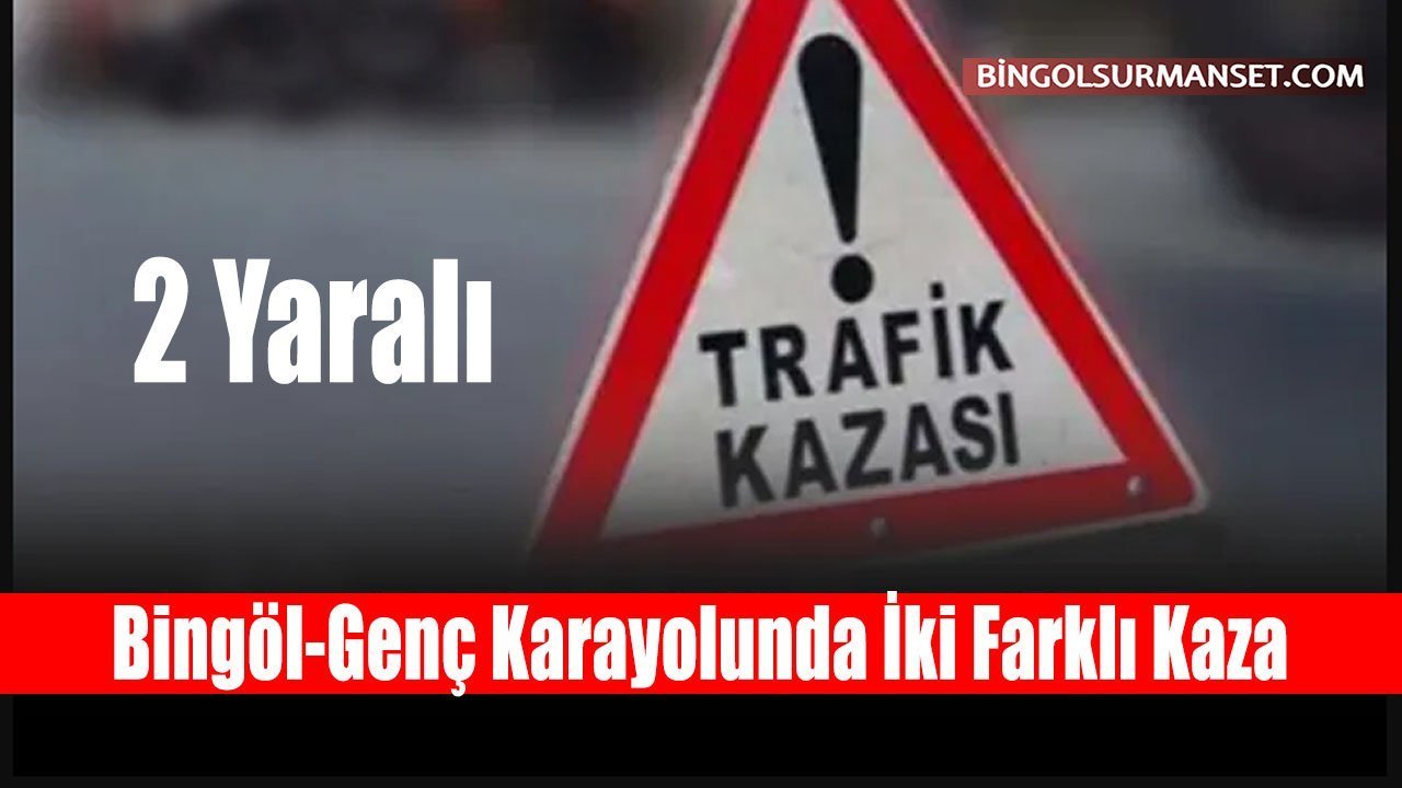Bingöl-Genç Karayolunda İki Farklı Kaza: 2 Yaralı