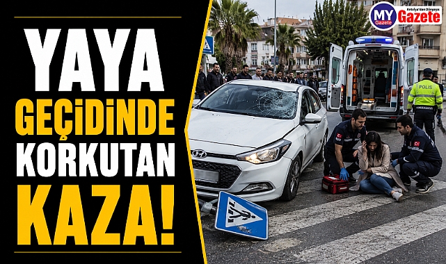 Antalya Muratpaşa'da yaya geçidinde korkutan kaza!