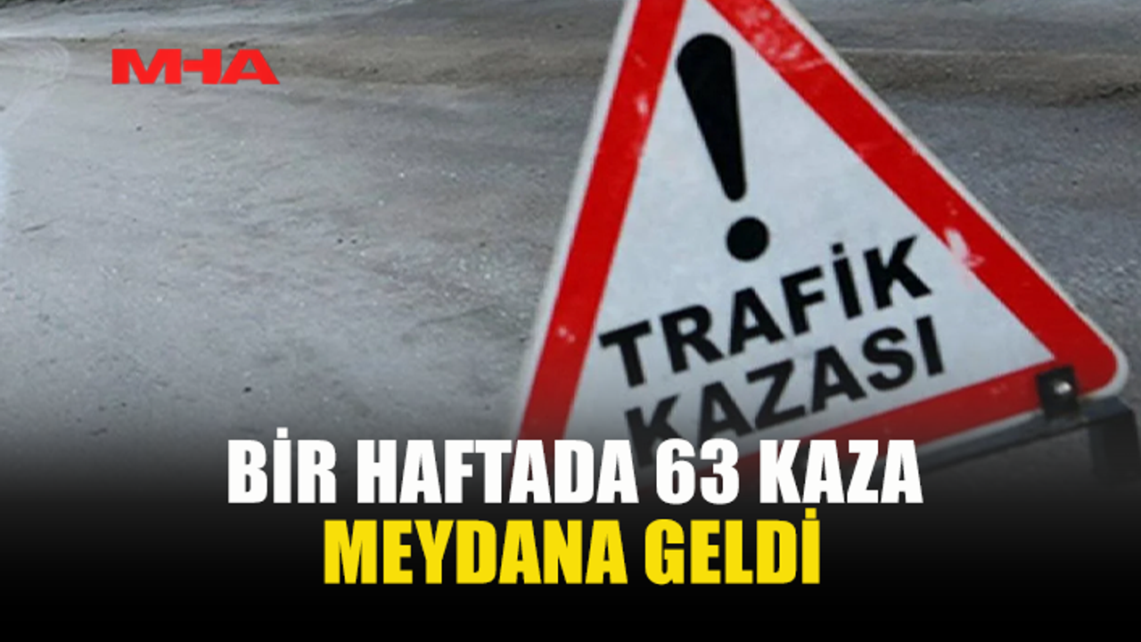 KKTC’DE BİR HAFTADA 63 TRAFİK KAZASI MEYDANA GELDİ