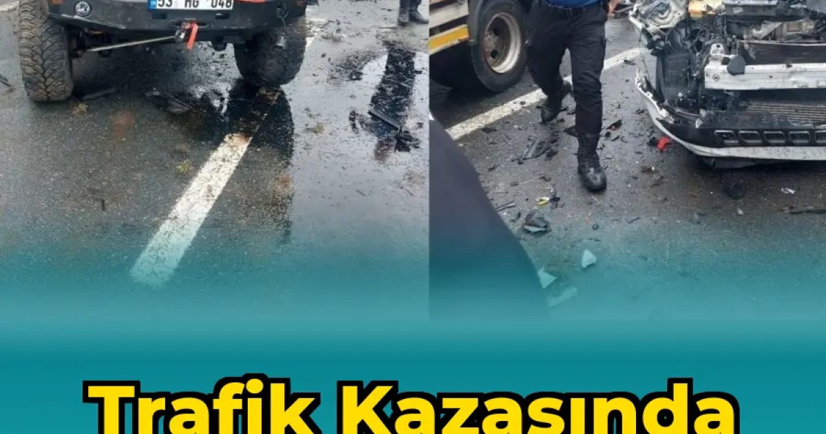 Trafik Kazasında Araçlar Pert oldu : 6 Yaralı