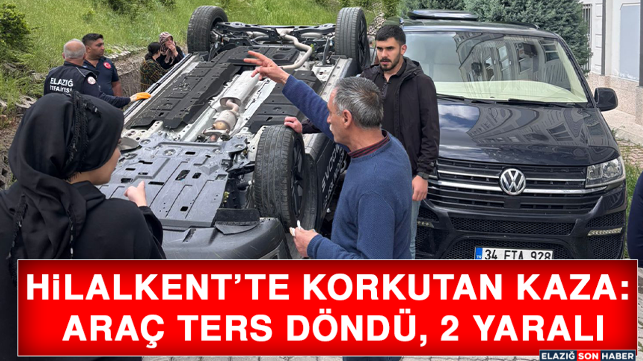 Hilalkent’te Korkutan Kaza: Araç Ters Döndü, 2 Yaralı