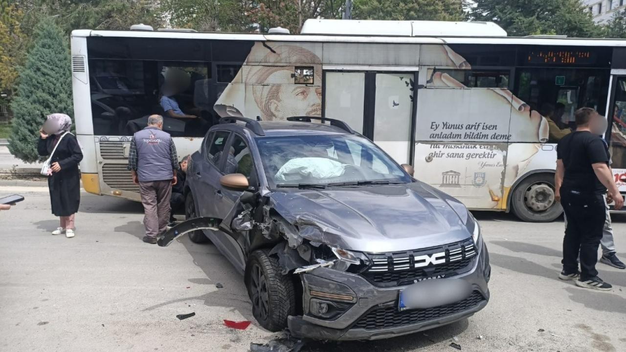 Karaman’da trafik kazası ucuz atlatıldı