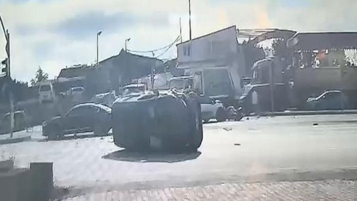 Ortalık bir anda savaş alanına döndü! Zincirleme kaza...