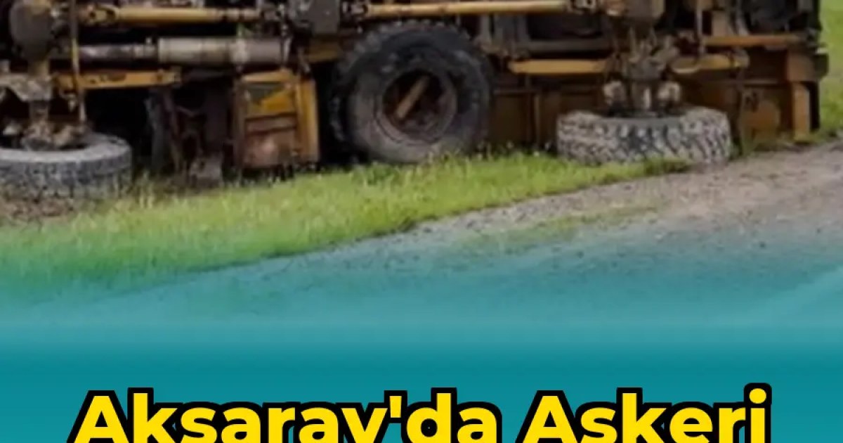 Aksaray'da Askeri Kamyon Şarampole Devrildi: 2 Yaralı