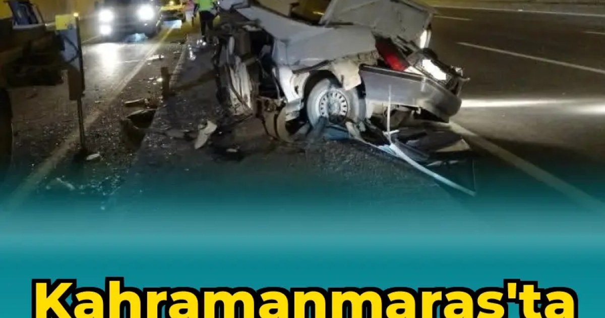 Kahramanmaraş'ta Refüje Çıkan Otomobil Kazası