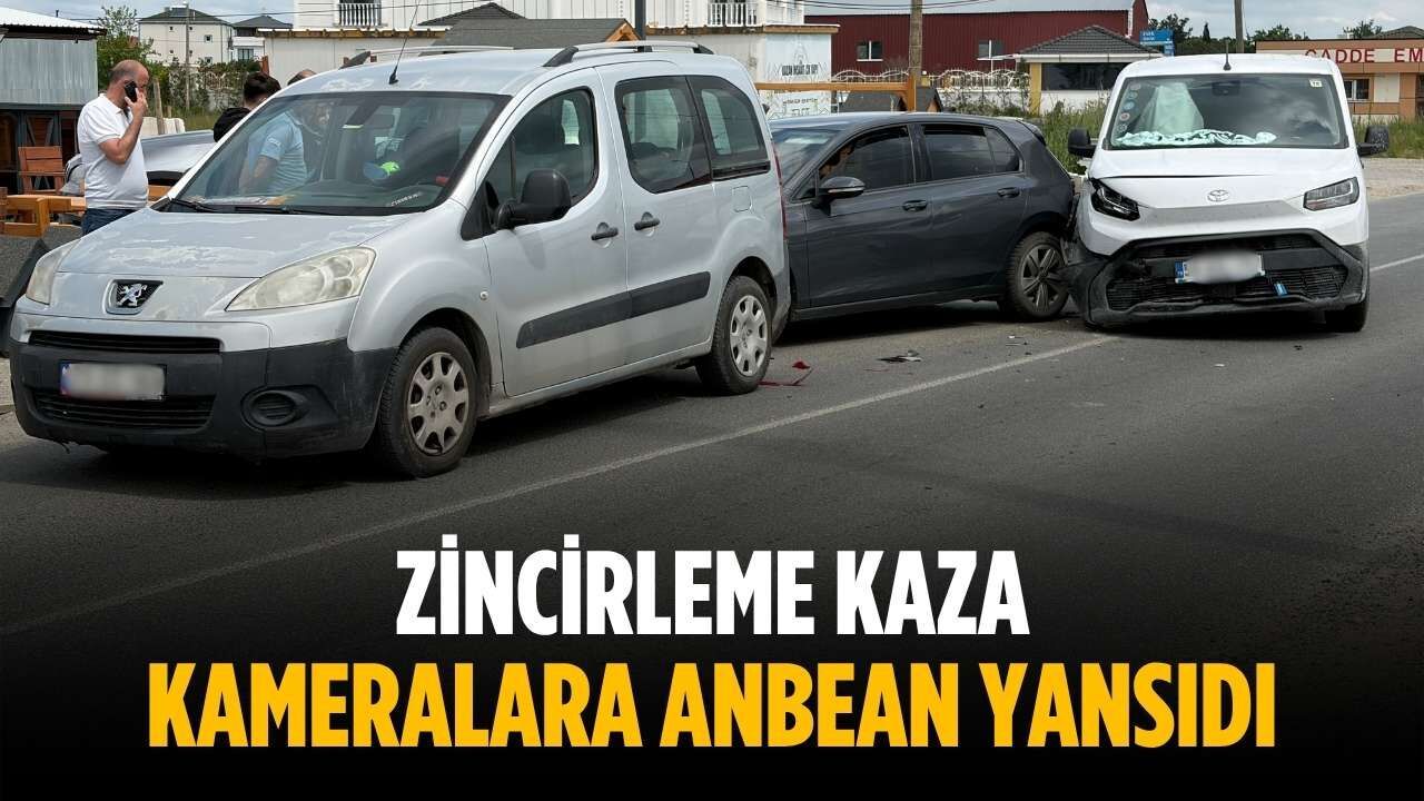 Zincirleme kaza kameralara anbean yansıdı