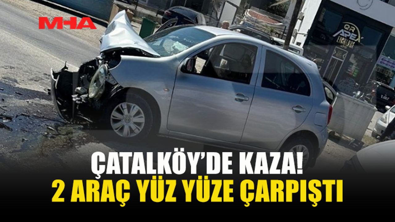 ÇATALKÖY YOLUNDA 2 ARAÇ YÜZ YÜZE ÇARPIŞTI: 3 YARALI