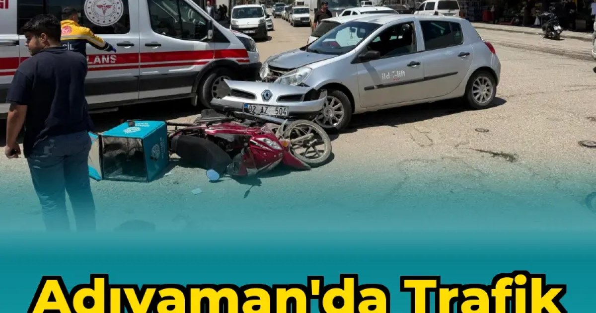 Adıyaman'da Trafik Kazası: Motosiklet Sürücüsü Yaralandı
