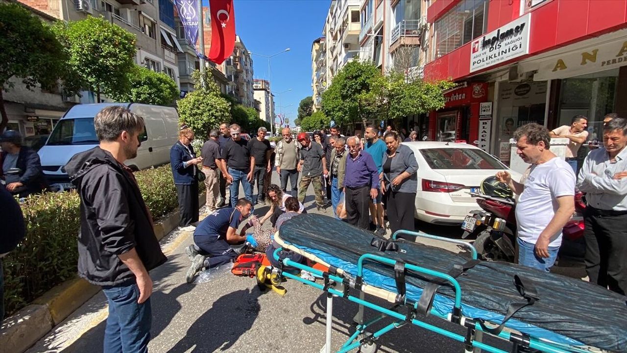 Aydın Nazilli’de trafik kazası: Yaya geçidinde motosiklet çarpan kadın ağır yaralandı