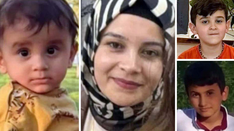 Feci kazada ölen anne ile 3 çocuğu toprağa verildi