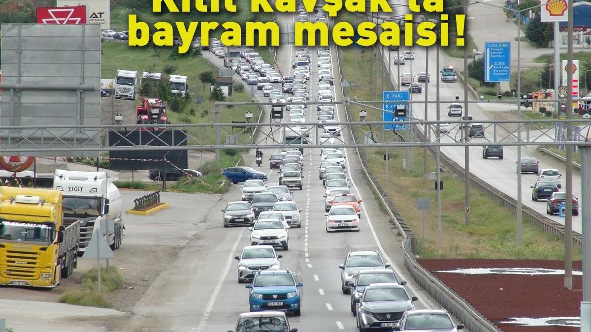 'Kilit kavşak'ta bayram mesaisi! 1,5 milyon araç geçti