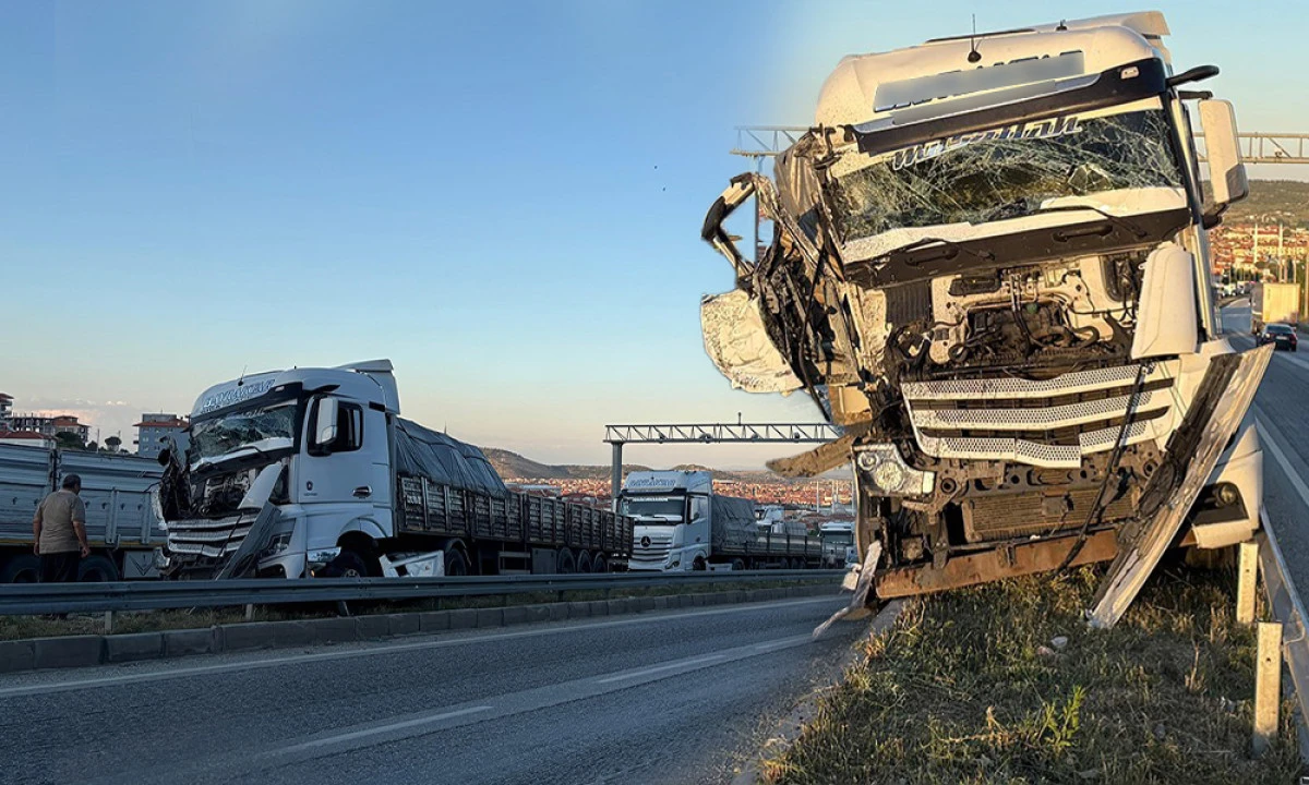 KULA’DA İKİ TIR KAZA YAPTI