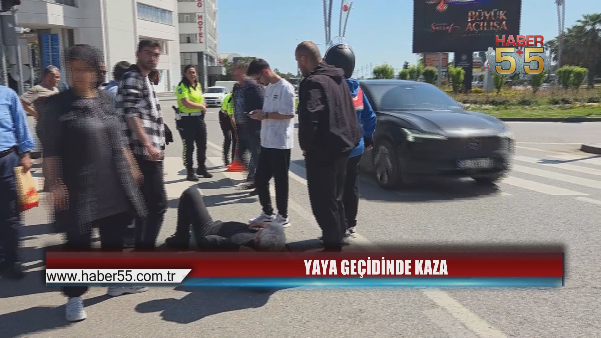 Samsun’da Trafik Kazası: Yaya Geçidindeki Vatandaş Yaralandı