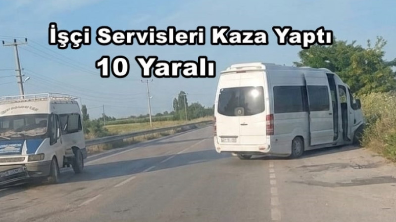 Çivril'de İşçi Servislerinin Korkutan Kazası