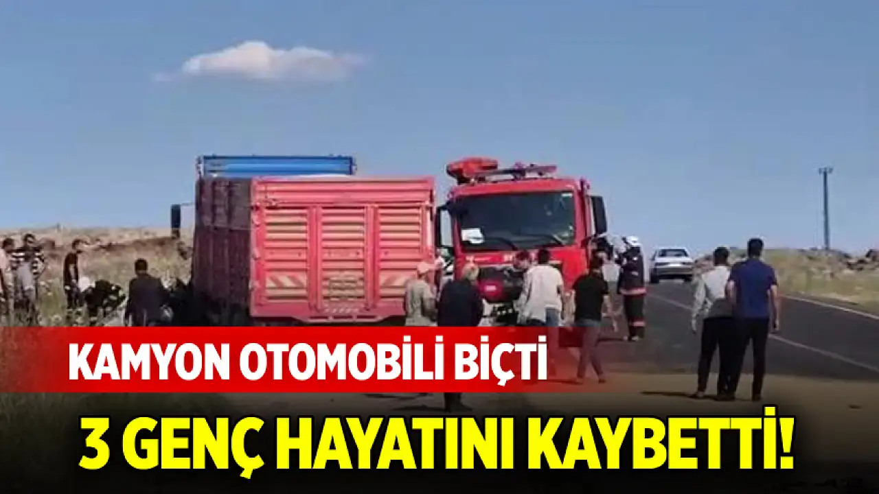 Kamyon Konya plakalı otomobili biçti, 3 genç hayatını kaybetti!