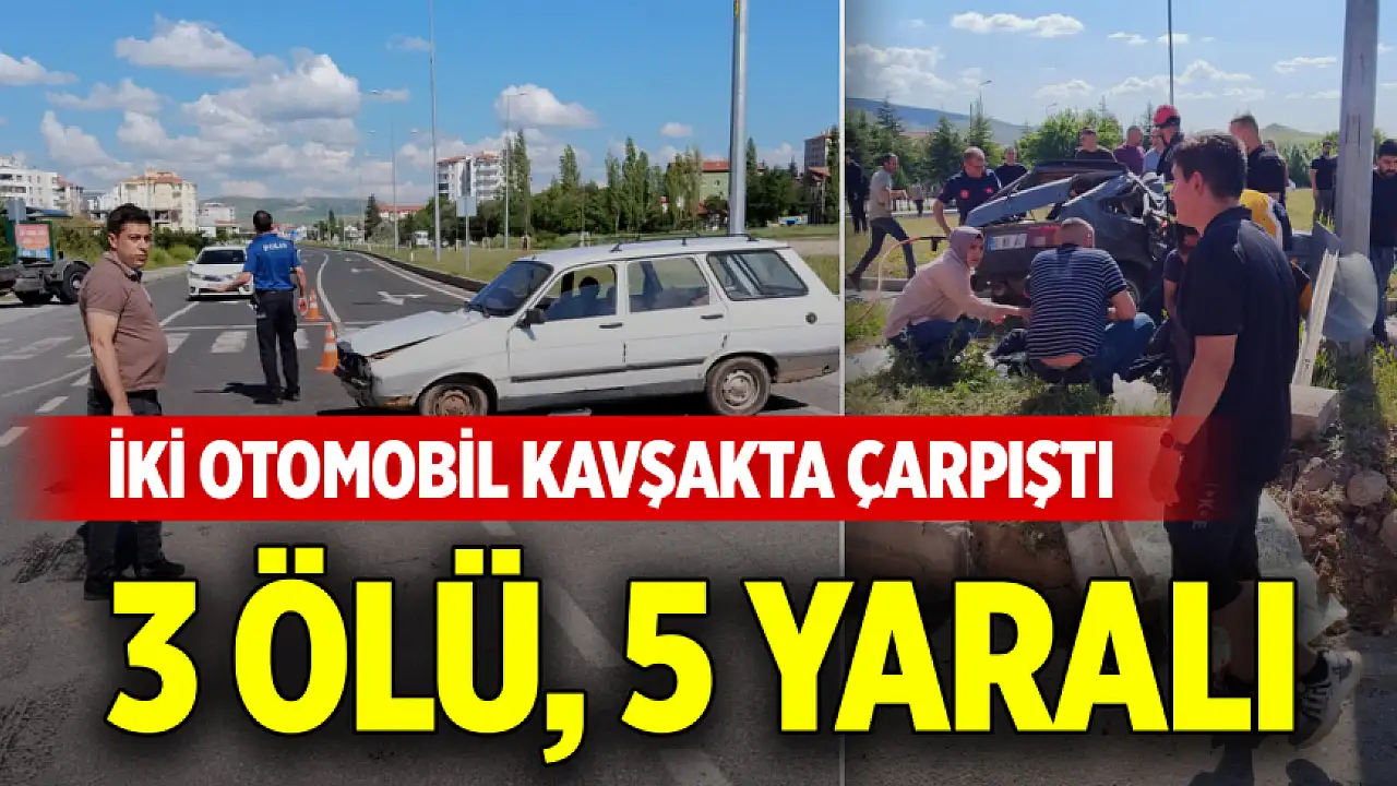 İki otomobil kavşakta çarpıştı: 3 ölü, 5 yaralı - Asayiş