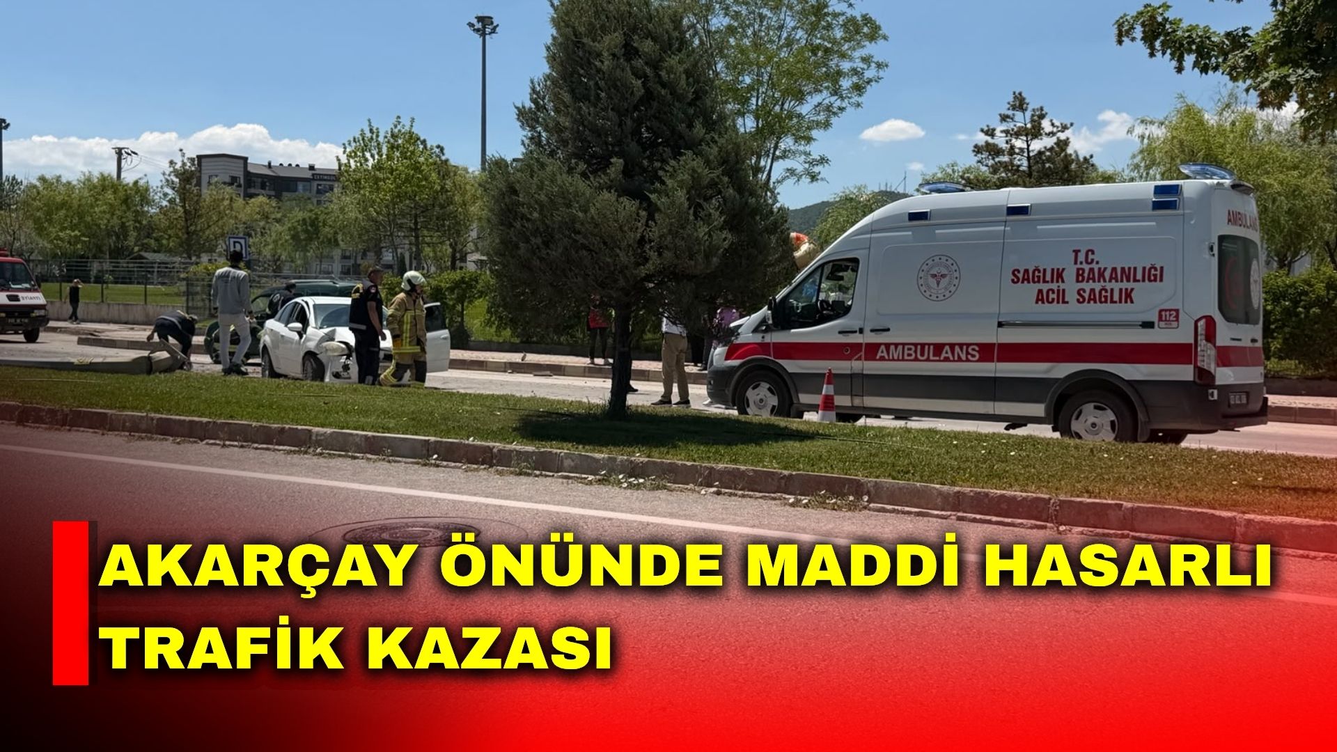 Akarçay Önünde Maddi Hasarlı Trafik Kazası