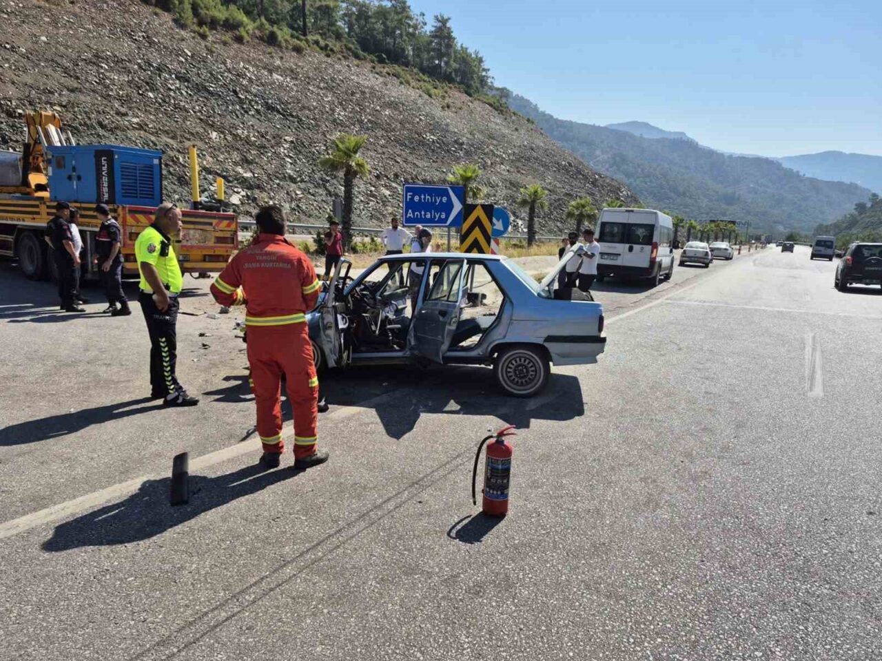 Göcek Tüneli çıkışında trafik kazası
