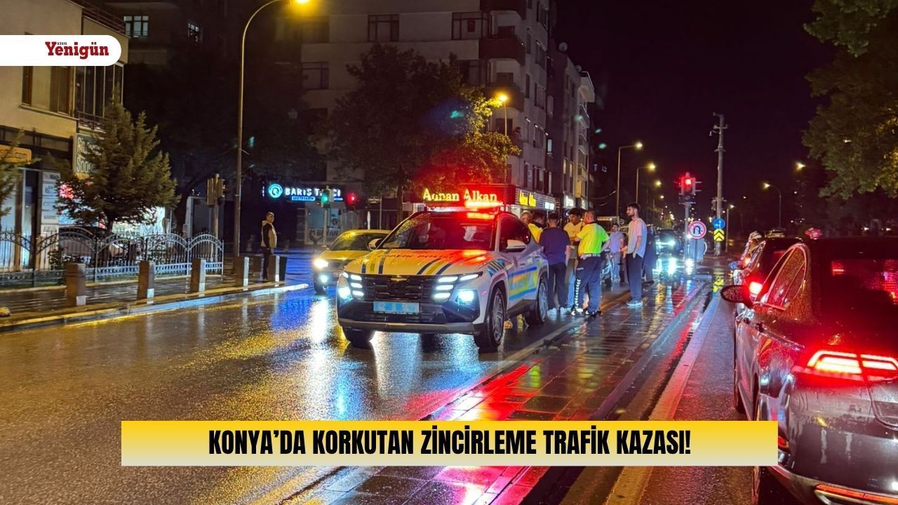 Meram Tren Garı bölgesinde zincirleme kaza: Ekipler inceleme başlattı