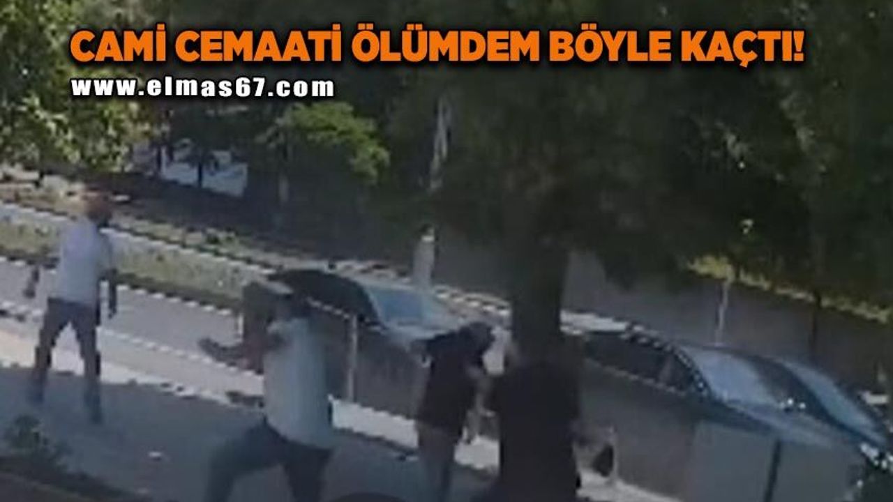 Camiden çıkan cemaat ölümden böyle kaçtı!