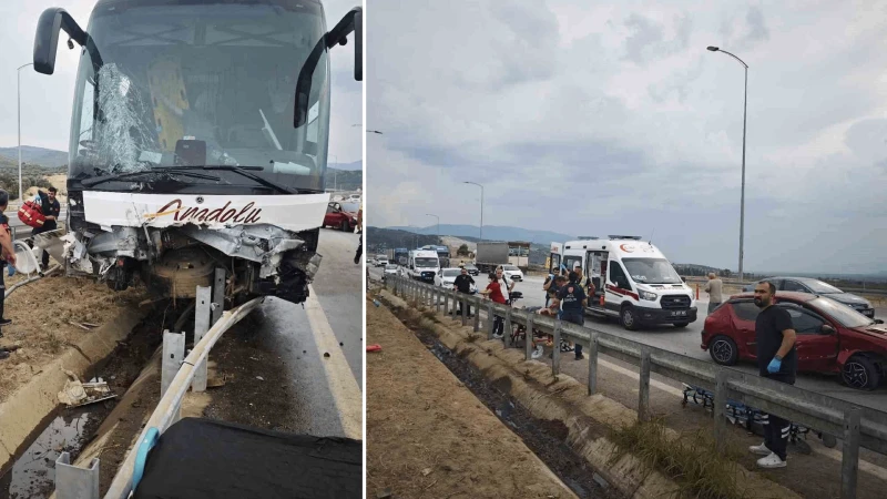 Aydın-Denizli otoyolunda feci kaza: Biri ağır 20 kişi yaralandı