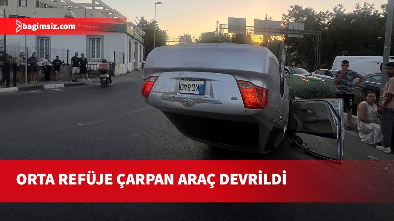 Girne'de korkutan trafik kazası: Yaralanan olmadı