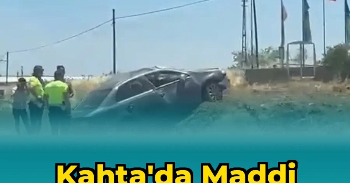 Kahta'da Maddi Hasarlı Trafik Kazası Meydana Geldi