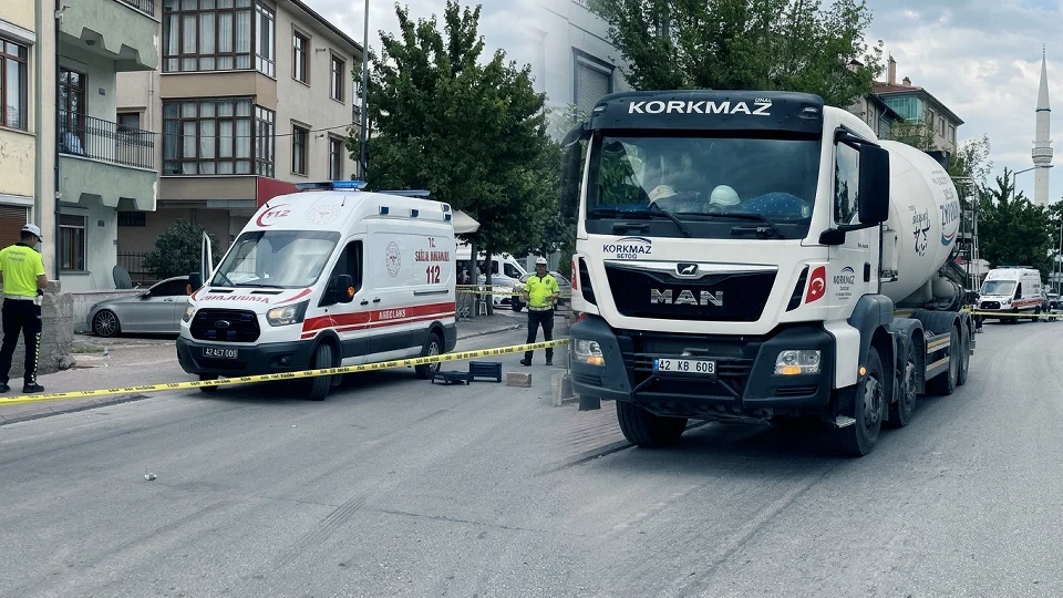 Konya Karatay trafik kazası: Beton mikseri elektrikli bisiklete çarptı 1 kişi öldü | 3. Sayfa Haberleri
