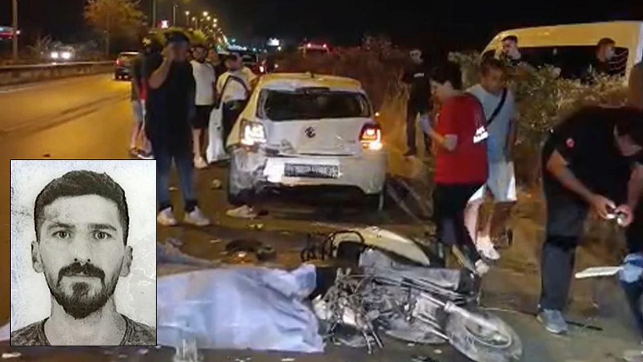 Emniyet şeridindeki otomobile çarpan motosiklet sürücüsü hayatını kaybetti