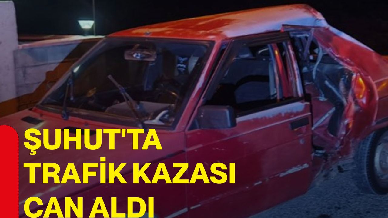 Şuhut'ta trafik kazası can aldı