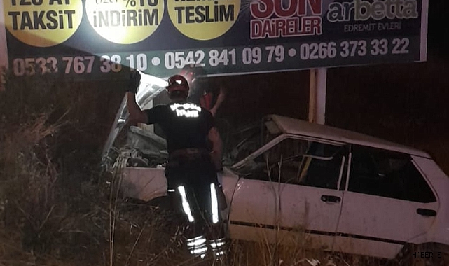 Zeytinli'de Otomobil Kontrolden Çıktı: 2 Yaralı