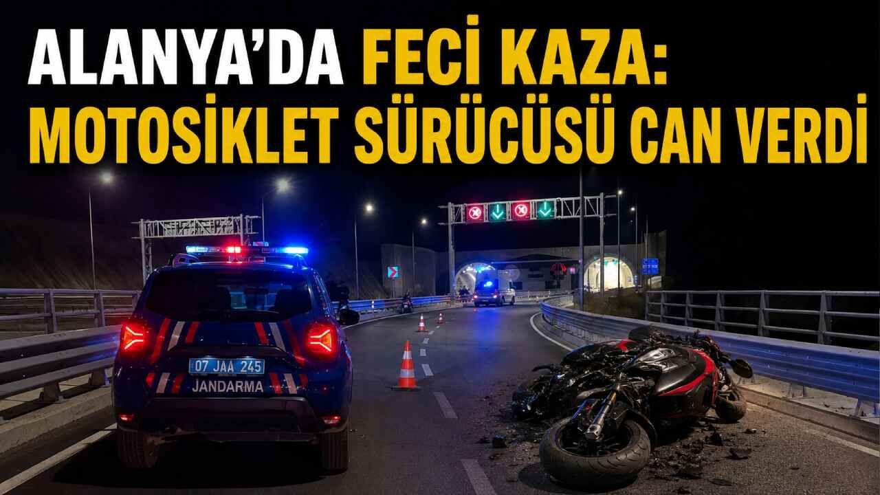 Alanya'da feci kaza: Motosiklet sürücüsü can verdi
