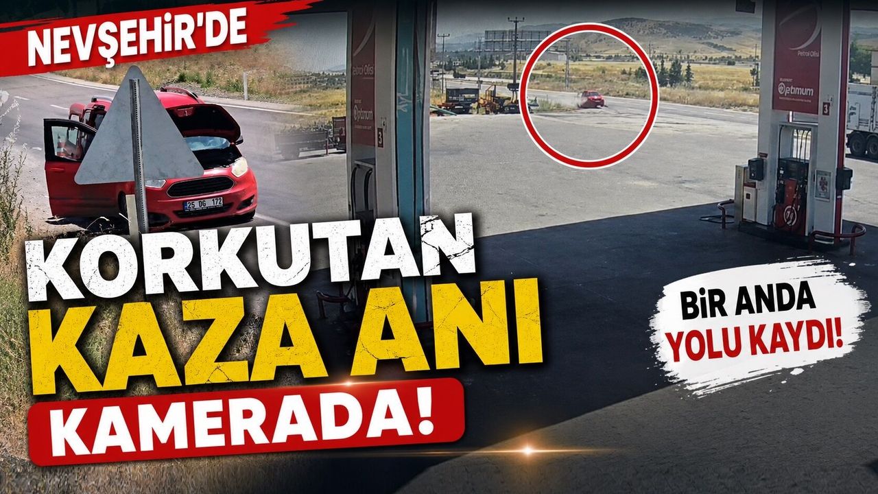 Nevşehir'de Korkutan Kaza Kamerada! Cenazeye Giderken Kaza Yaptılar