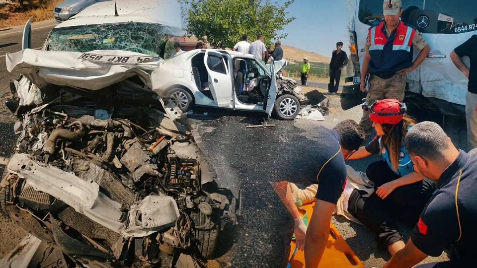 Şanlıurfa yolunda can pazarı! Otomobil yolcu minibüsüne arkadan çarptı: 12 yaralı