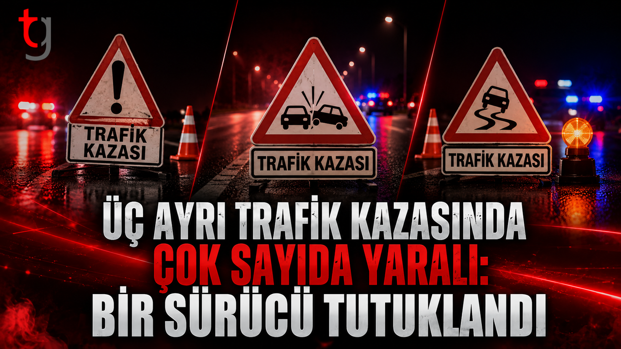 Üç Ayrı Trafik Kazasında Çok Sayıda Yaralı: Bir Sürücü Tutuklandı